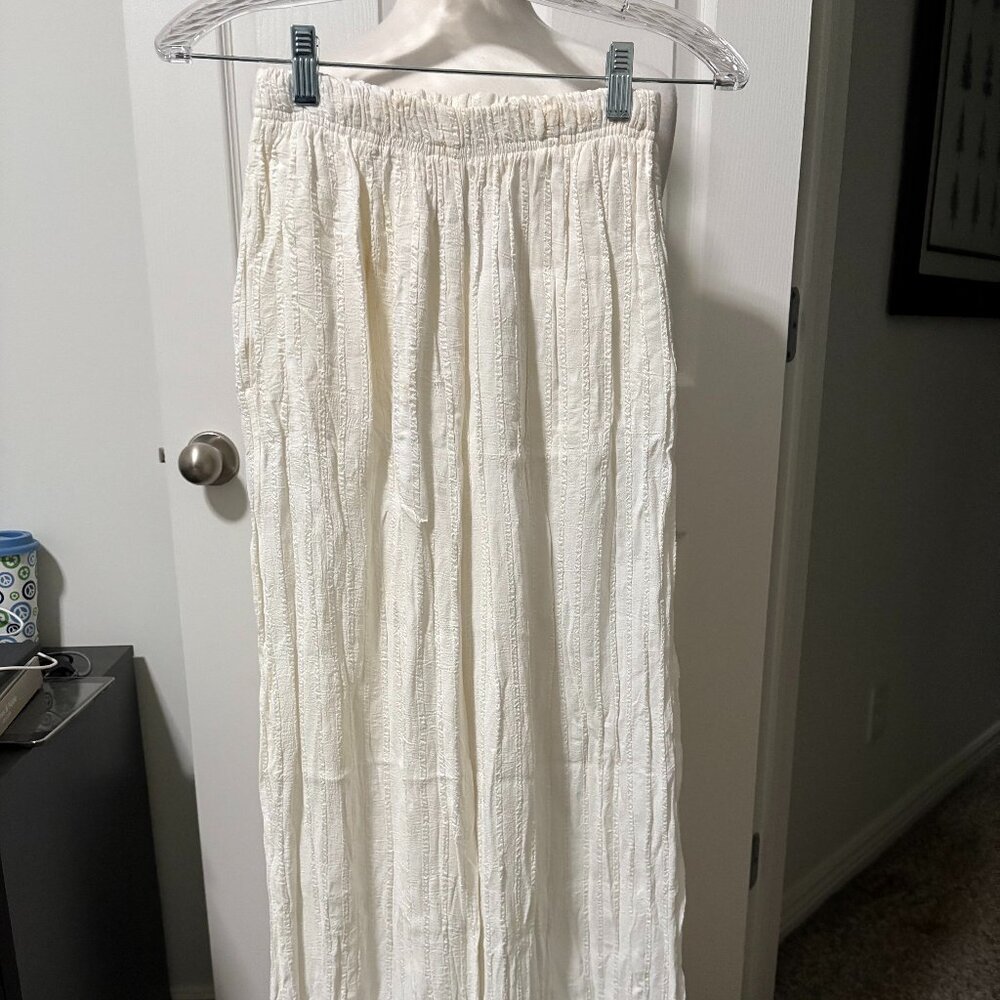 Vintage Wide Leg Pants Cut Loose Size S Ivory